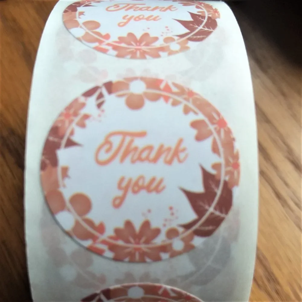 500 Thank You Stickers Labels Appreciation Packages Sales Small Business Ship